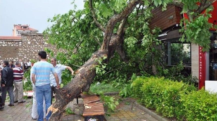 Isparta'da Şiddetli R&uuml;zgar Ve Yağış