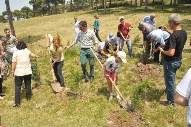 Soma'da Ölen Madenciler İçin Fidan Diktiler