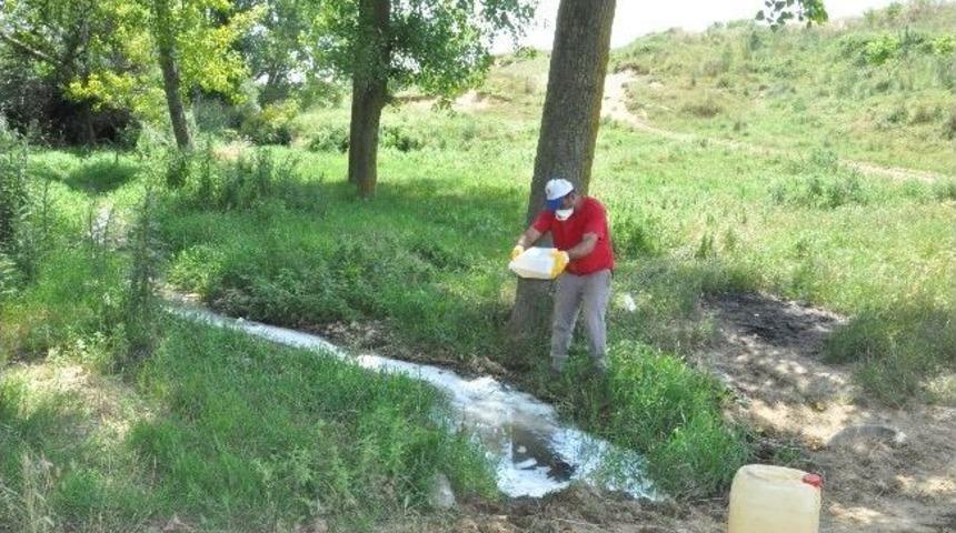 Malkara Belediyesi Tarafından Dere Yataklarına İla&ccedil;lama &Ccedil;alışmaları Devam Ediyor