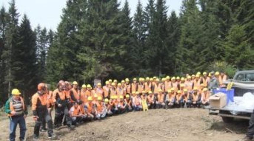 Giresun'da Orman İş&ccedil;ilerine Arazi Tatbikatı Yapıldı