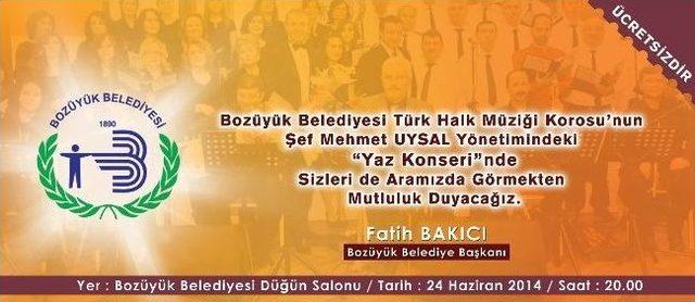 Bozüyük Belediyesi Türk Halk Müziği Korosu’ndan “yaz Konseri”