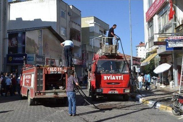 Anamur Noterliğinde Yangın Paniği