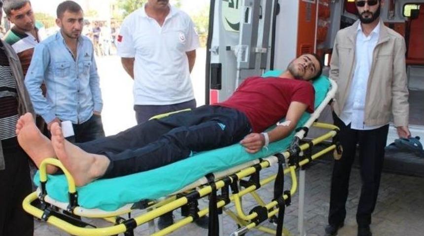 Bı&ccedil;akla Yaralanan Gen&ccedil; Sedyeyle Lys Sınavına Girdi