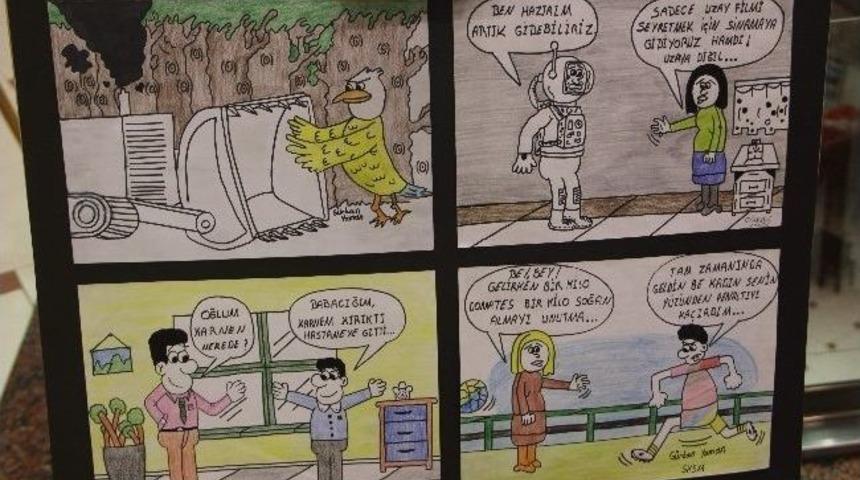 Gen&ccedil; Karikat&uuml;ristin Sergi Heyecanı