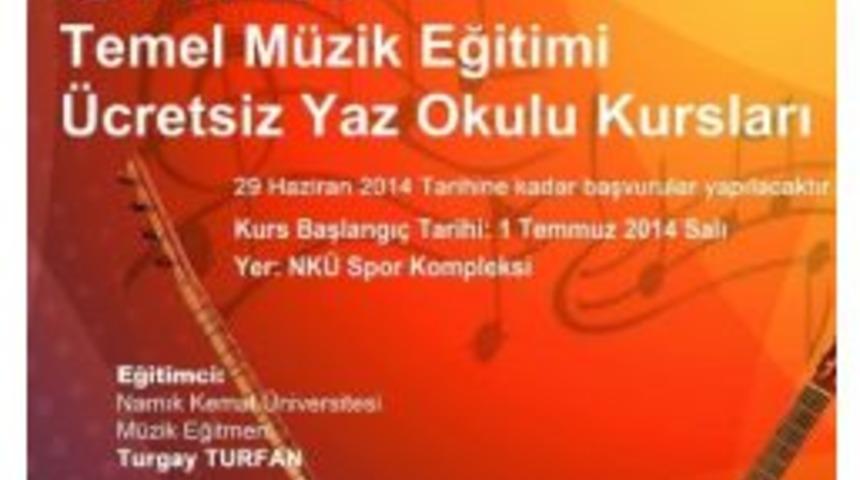 Namık Kemal &Uuml;niversitesi&rsquo;nden &Uuml;cretsiz Bağlama Ve Gitar Kursları