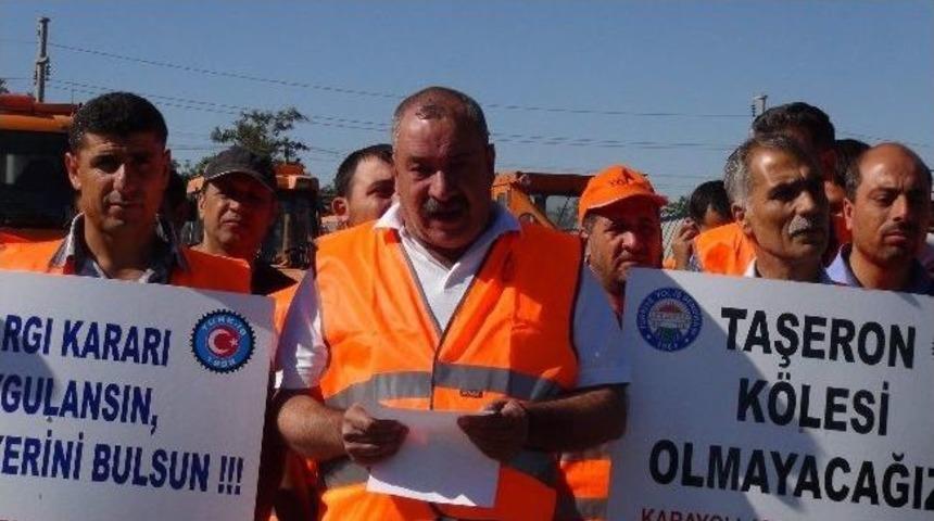 Taşeron İş&ccedil;ilerin Eylemleri Devam Ediyor