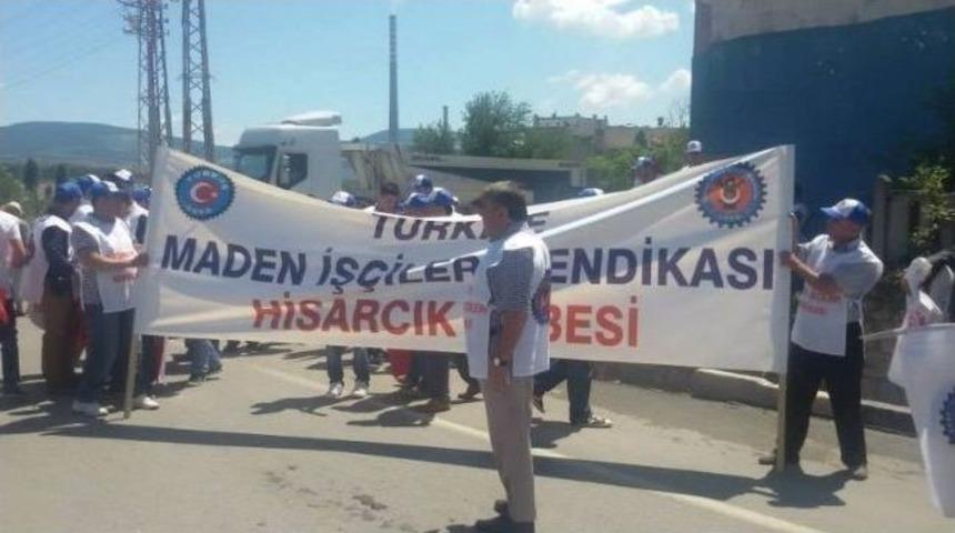 Maden İş&ccedil;ileri Mitinge Katıldı