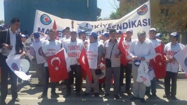 Maden İş&ccedil;ileri Mitinge Katıldı 2