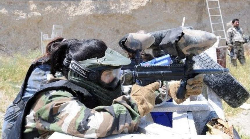 Talas'ta Gen&ccedil;lerin Paintball Heyecanı