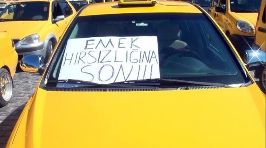 Elazığ&rsquo;da Taksiciler Eylem Yaptı