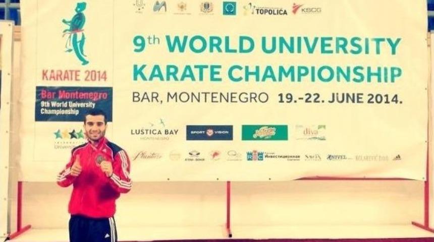 Erzurumlu Karateci D&uuml;nya &Uuml;&ccedil;&uuml;nc&uuml;s&uuml; Oldu