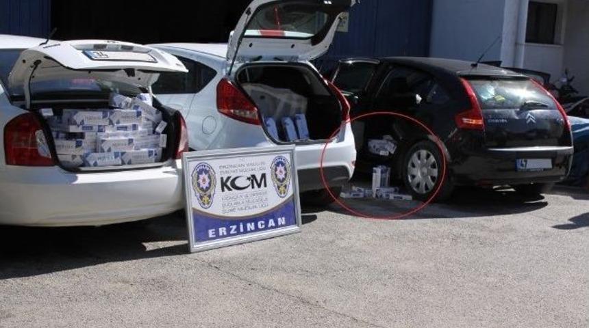Erzincan&rsquo;da 9 Bin 470 Paket Ka&ccedil;ak Sigara Ele Ge&ccedil;irildi