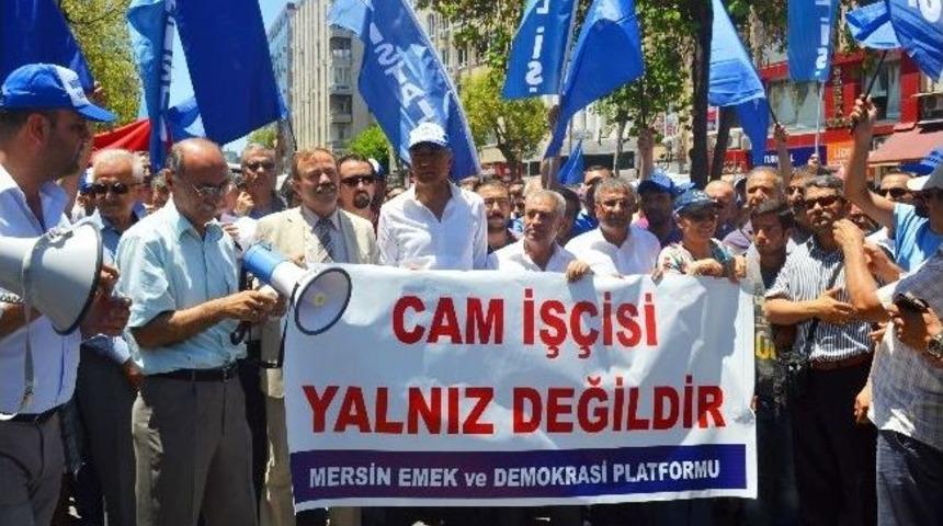 Başkan Tarhan&rsquo;dan Grev Yapan Cam İş&ccedil;ilerine Destek Ziyareti