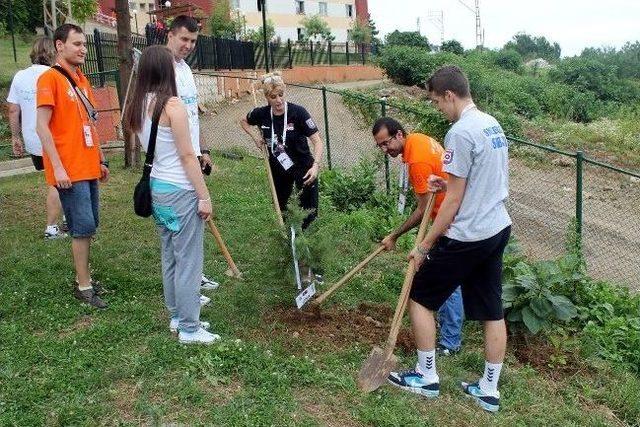 24 &Uuml;lkeden Trabzon&rsquo;a Gelen Sporcular Hatıra Ormanı Oluşturdu 2