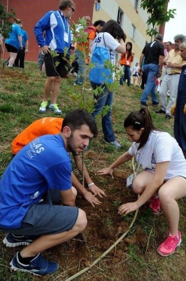 24 &Uuml;lkeden Trabzon&rsquo;a Gelen Sporcular Hatıra Ormanı Oluşturdu 3