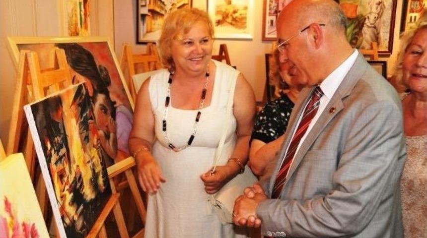S&uuml;leymanpaşa Halk Eğitim Merkezi Kursiyerlerinden Yağlı Boya Resim Sergisi