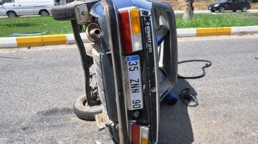 Aracı İle Takla Attı Burnu Bile Kanamadı