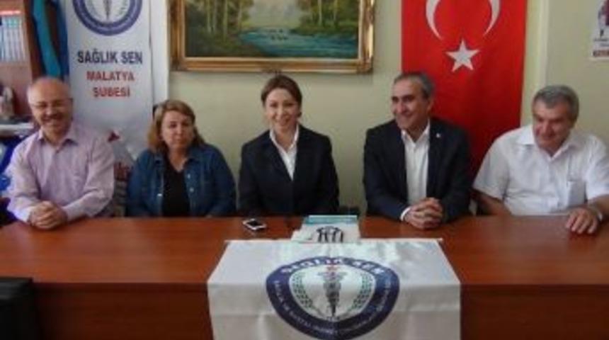 Milletvekili &Ccedil;alık, Sağlık-sen'i Ziyaret Etti