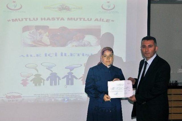 Gümüşhane’de Mutlu Hasta, Mutlu Aile Projesi Sertifika Töreni Yapıldı