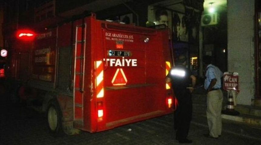 Edirne'de Tekel Bayii Yangını