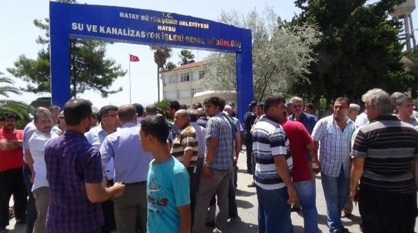 Hatay'da Susuz Kalan Vatandaşlar Eylem Yaptı