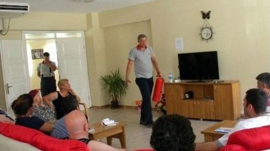 Didim Belediyesi Huzurevinde Yangın Tatbikatı Yapıldı