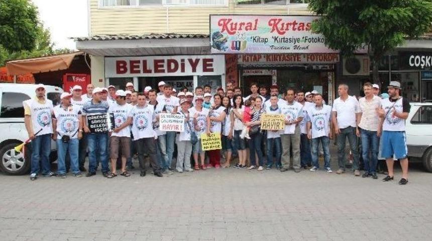 Susurluk'ta Belediye İş&ccedil;ileri Eylemde