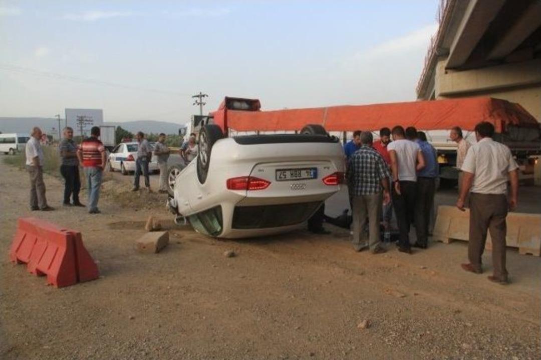Orhangazi'de Otomobil Takla Attı: 2 Yaralı