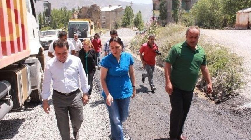 Eş Başkanlar Yol Yapım &Ccedil;alışmalarını Denetledi