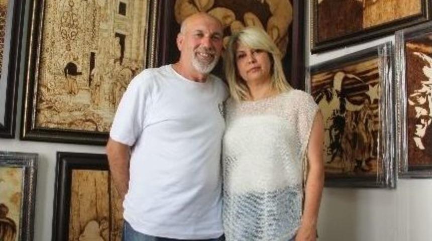 G&uuml;lbol &Ccedil;ifti "ahşap Yakma Sanatı"nı Yaşatıyor
