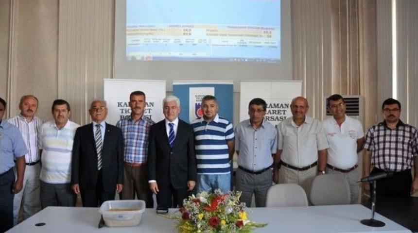 Karaman&rsquo;da Yılın İlk Mahsul Buğdayı Borsada Satıldı