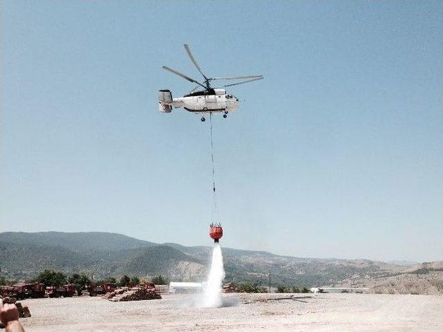 Karabük’te Yangın Helikopteri Konuşlandırıldı