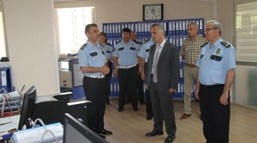 Vali Karahan&rsquo;dan Emniyet Birimlerinde İnceleme