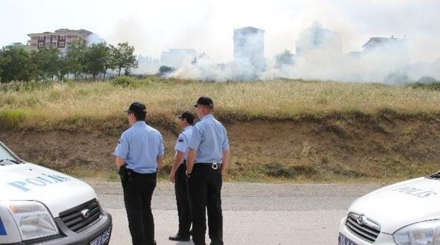 Samsun'da Ot Yangını