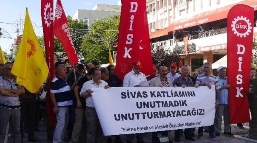 Sivas Olayı Edirne'de De Anıldı