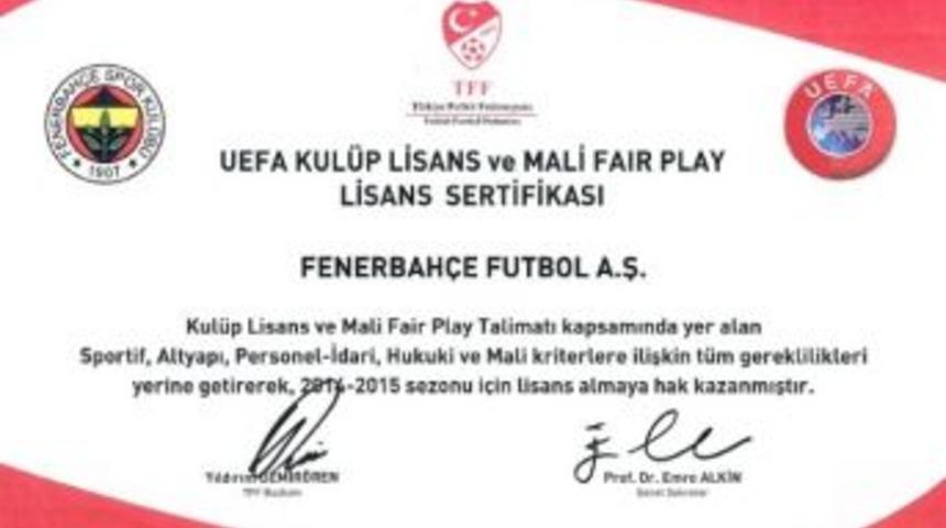 Fenerbah&ccedil;e, Uefa Lisansı Almaya Hak Kazandı