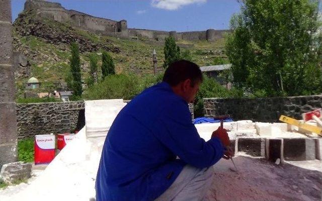 &Ccedil;oban Ressam Kars Kalesi&rsquo;nin Minyat&uuml;r&uuml;n&uuml; Yapıyor 1
