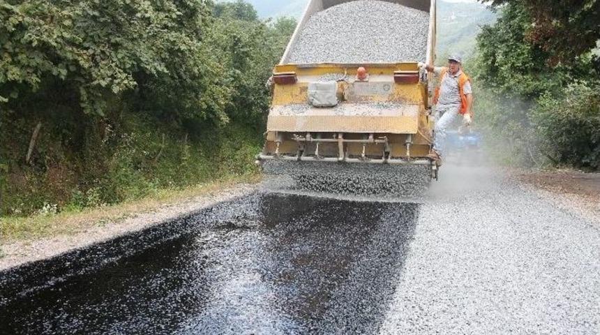 Ordu B&uuml;y&uuml;kşehir&rsquo;den &Uuml;nye&rsquo;ye Asfalt