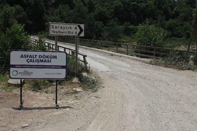 Ordu B&uuml;y&uuml;kşehir&rsquo;den &Uuml;nye&rsquo;ye Asfalt 1