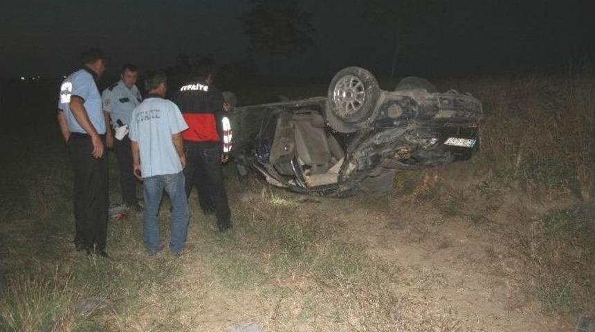 Kulu&rsquo;da Otomobil Şarampole Yuvarlandı: 3 Yaralı