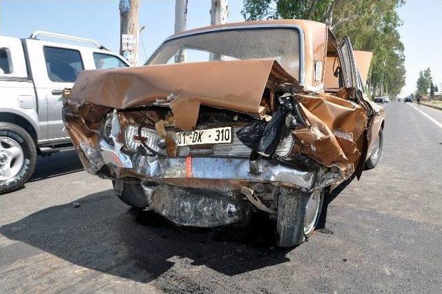 Adana&rsquo;da Trafik Kazası: 3 Yaralı 1
