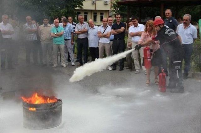 Obm’de Yangın Tatbikatı Gerçeği Aratmadı