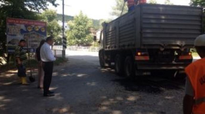 Ulus'ta Yol &Ccedil;alışmaları Devam Ediyor