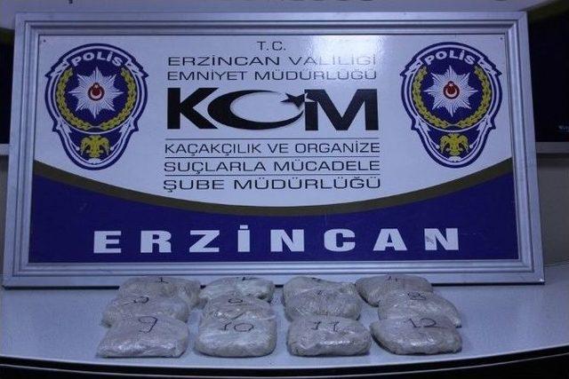 Erzincan’da 6 Kilo 173 Gram Eroin Ele Geçirildi