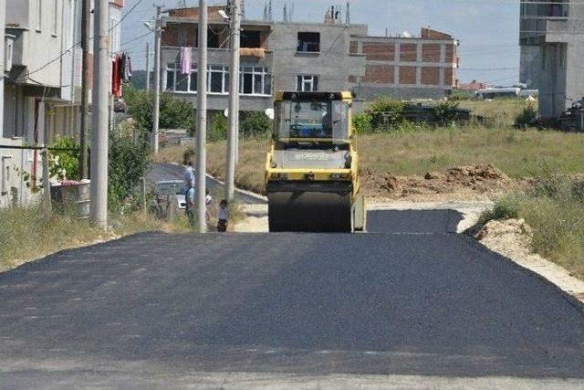 Tekirdağ'da Asfaltlama Çalışmaları Sürüyor