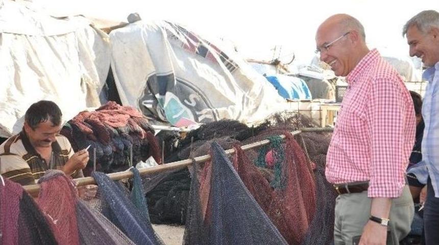 S&uuml;leymanpaşa Belediye Başkanı Eşkinat&rsquo;tan Balık&ccedil;ılara Ziyaret