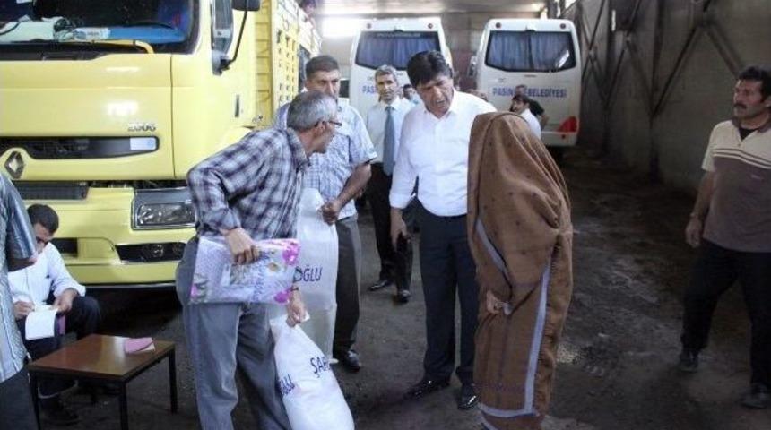 Pasinler'de İhtiya&ccedil; Sahibi Ailelere Yardımlar Ulaştırıldı