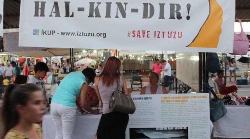 Dalyan Esnafı İztuzu Plajı&rsquo;nın &Ouml;zel Şirkete Verilmemesi İ&ccedil;in İmza Kampanyasına Destek Verdi