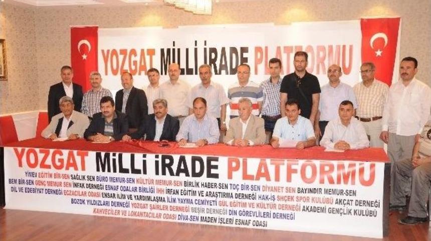 Yozgat Milli İrade Platformundan Başbakan Recep Tayyip Erdoğan’a Destek