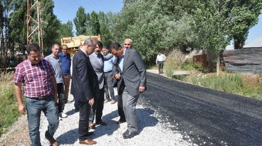 Vali B&uuml;y&uuml;kersoy Asfalt &Ccedil;alışmalarını İnceledi